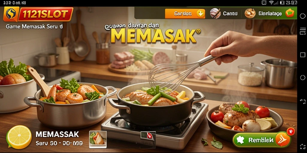 Screenshot antarmuka permainan 1121SLOT yang menarik dan berwarna.