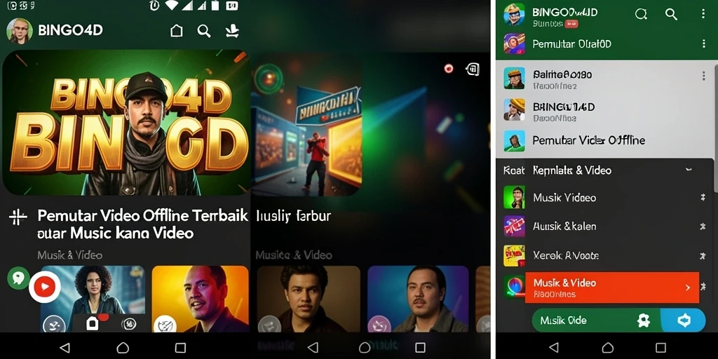 Antarmuka aplikasi BINGO4D yang user-friendly dan menarik.