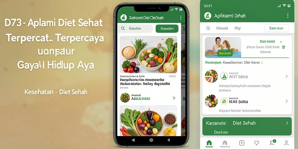 Antarmuka D73 yang sederhana dan fungsional untuk diet sehat.