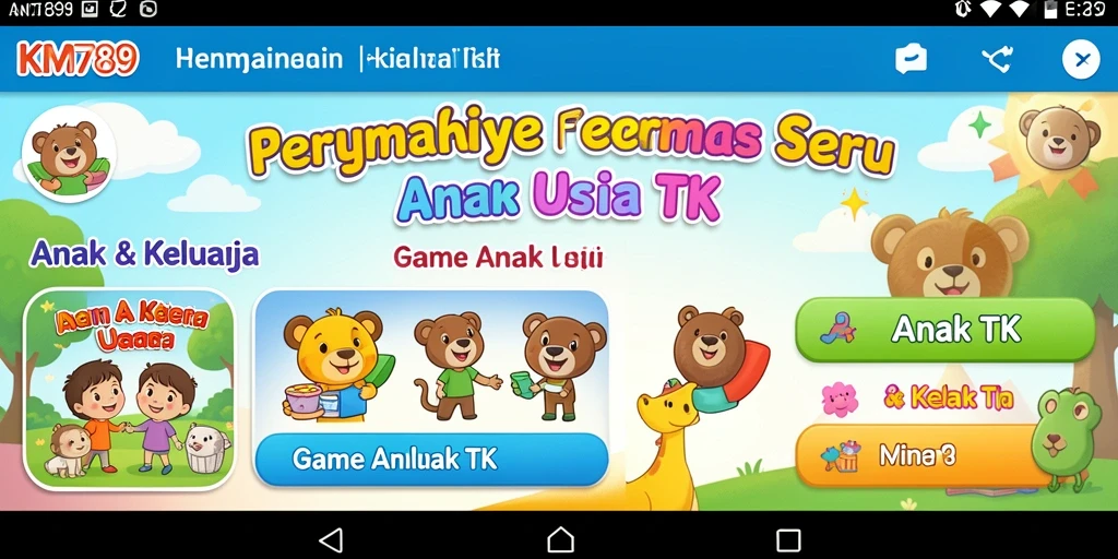Tampilan antarmuka aplikasi KM789 untuk anak-anak belajar dengan cara menyenangkan.