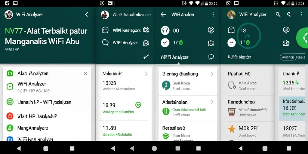 Tampilan antarmuka NV77 yang jelas dan informatif untuk menganalisis WiFi.