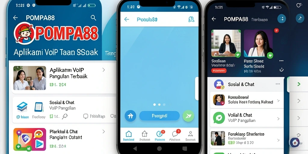 Antarmuka POMPA88 yang sederhana dan mudah digunakan untuk VoIP Panggilan.