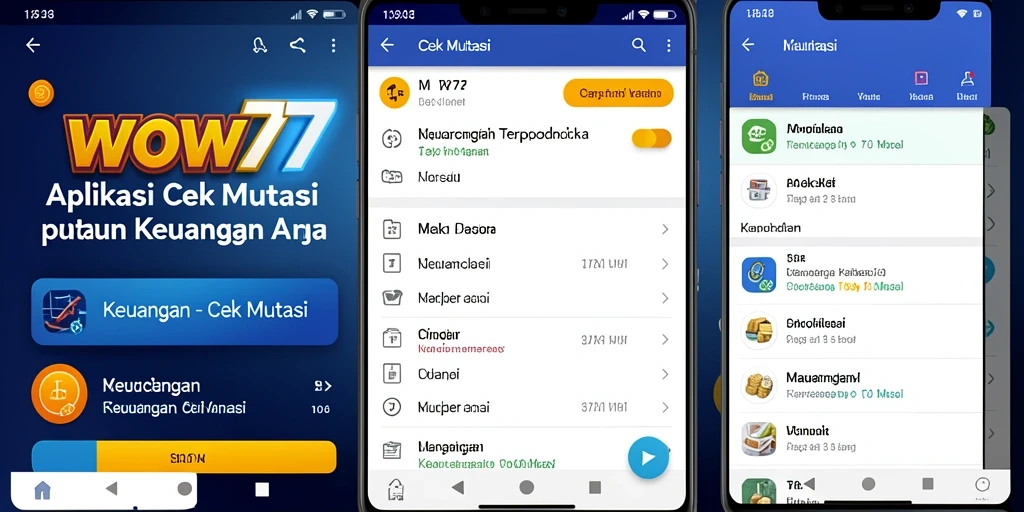 Screenshot antarmuka aplikasi Cek Mutasi WOW77 yang menarik.